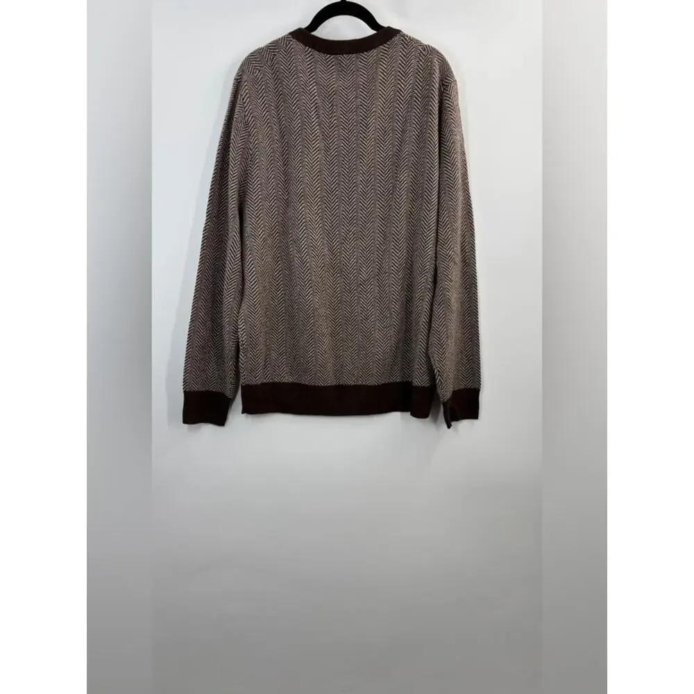 J.Crew Cashmere crewneck sweater in jacquard herringbone